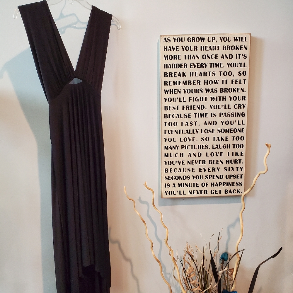 American one high low black dress. NWOT